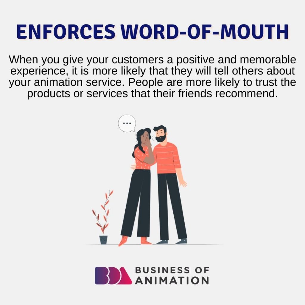 Enforces word-of-mouth