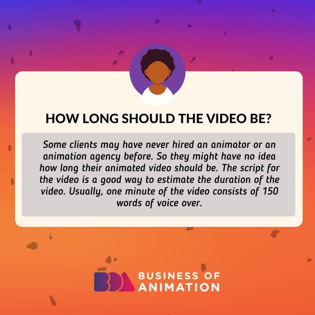How long should the video be?