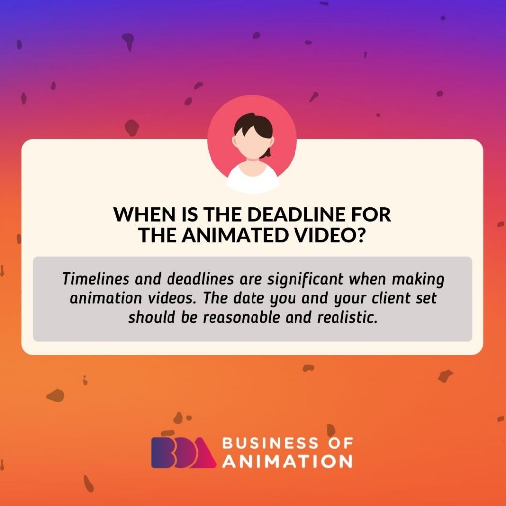 When is the deadline for the animated video?