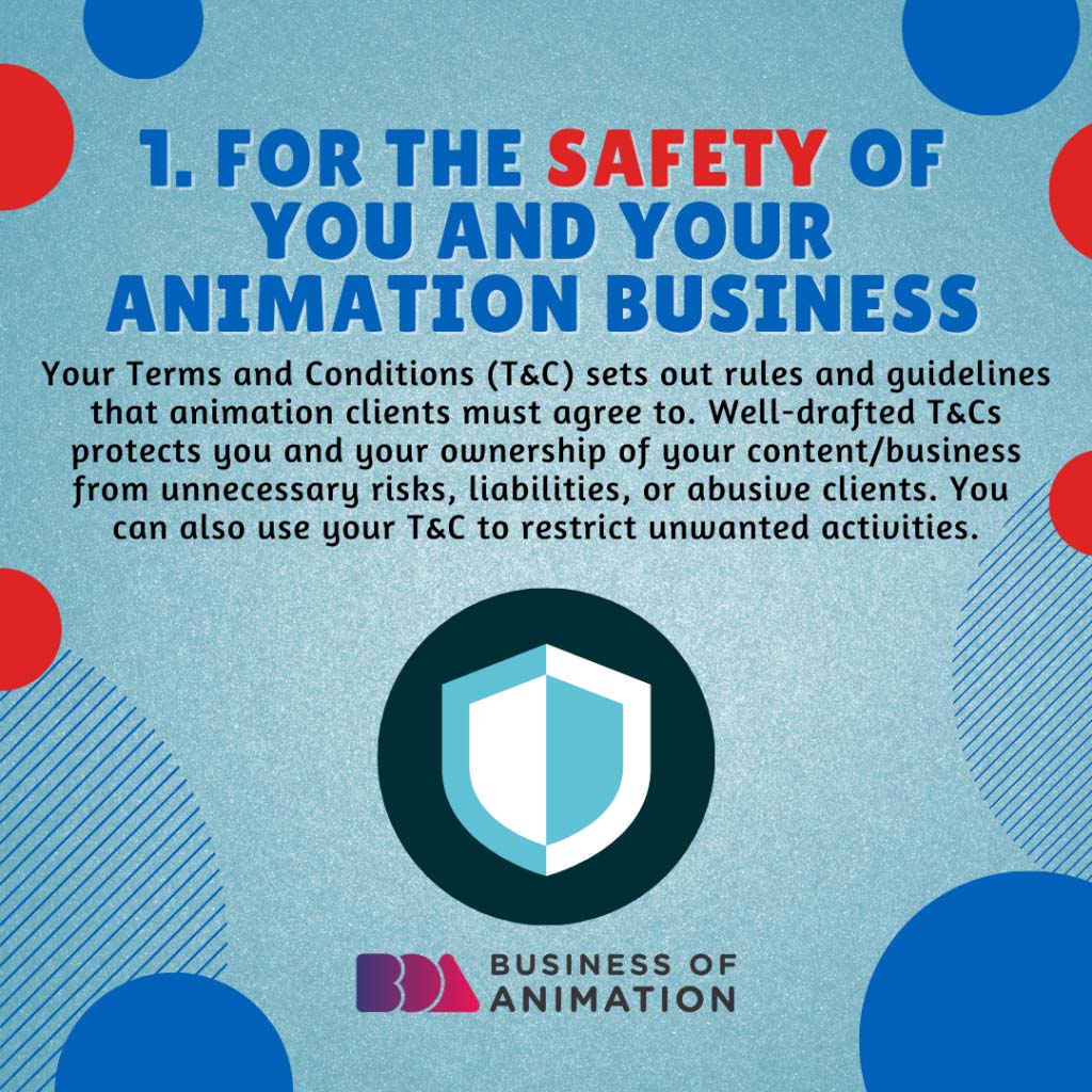 For the safety of you and your animation business