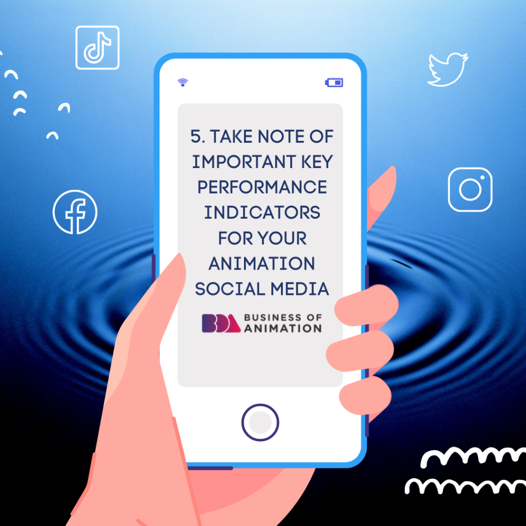take not of important key performance indicators for your animation social media