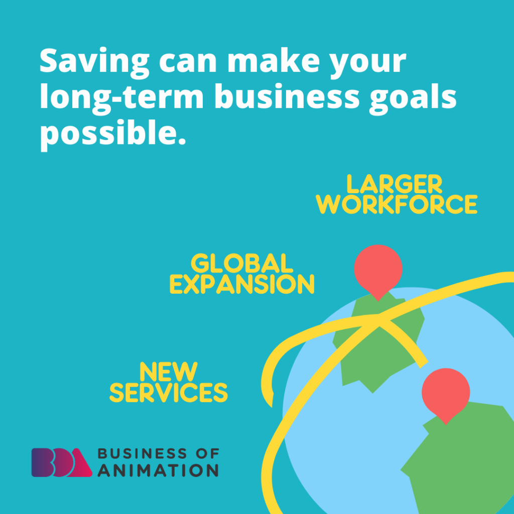 long term business goals are possible through saving up as a freelance animator