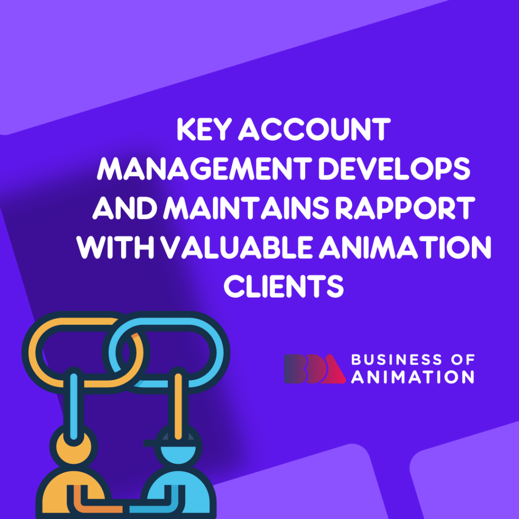 two people showing how an animator and animation client was helped by key account management