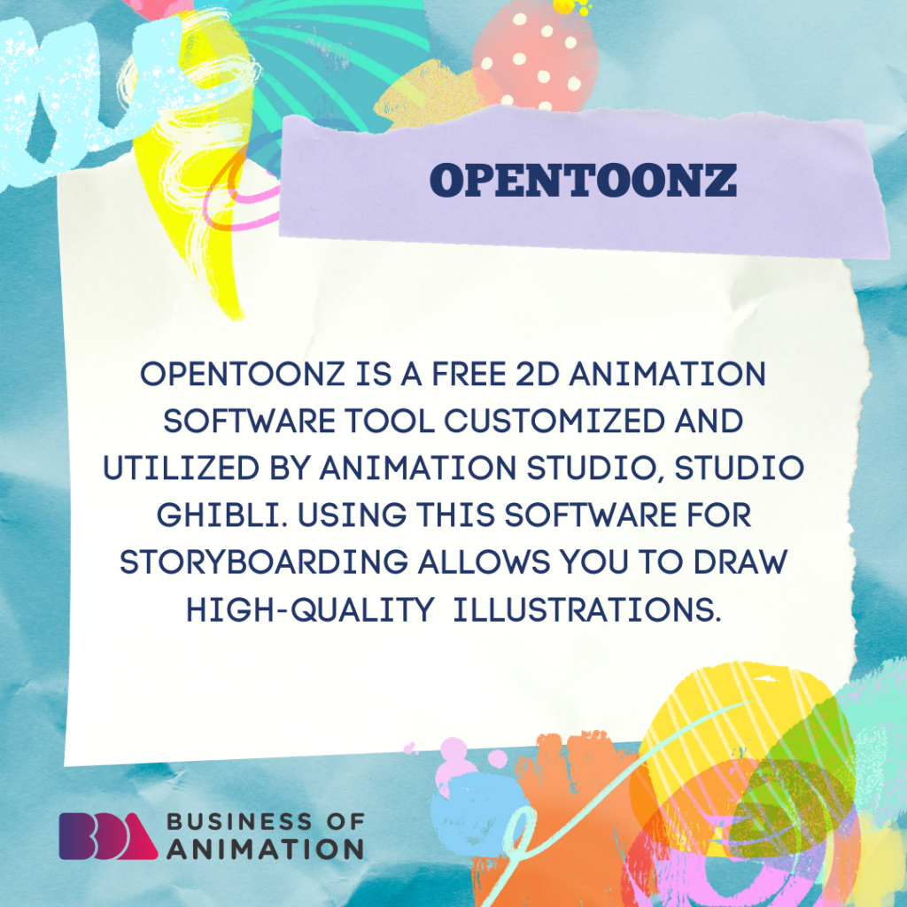 we recommend opentoonz for storyboarding software