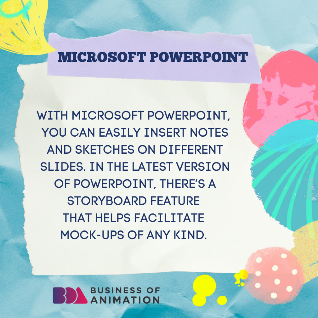 we recommend microsoft powerpoint for storyboarding software