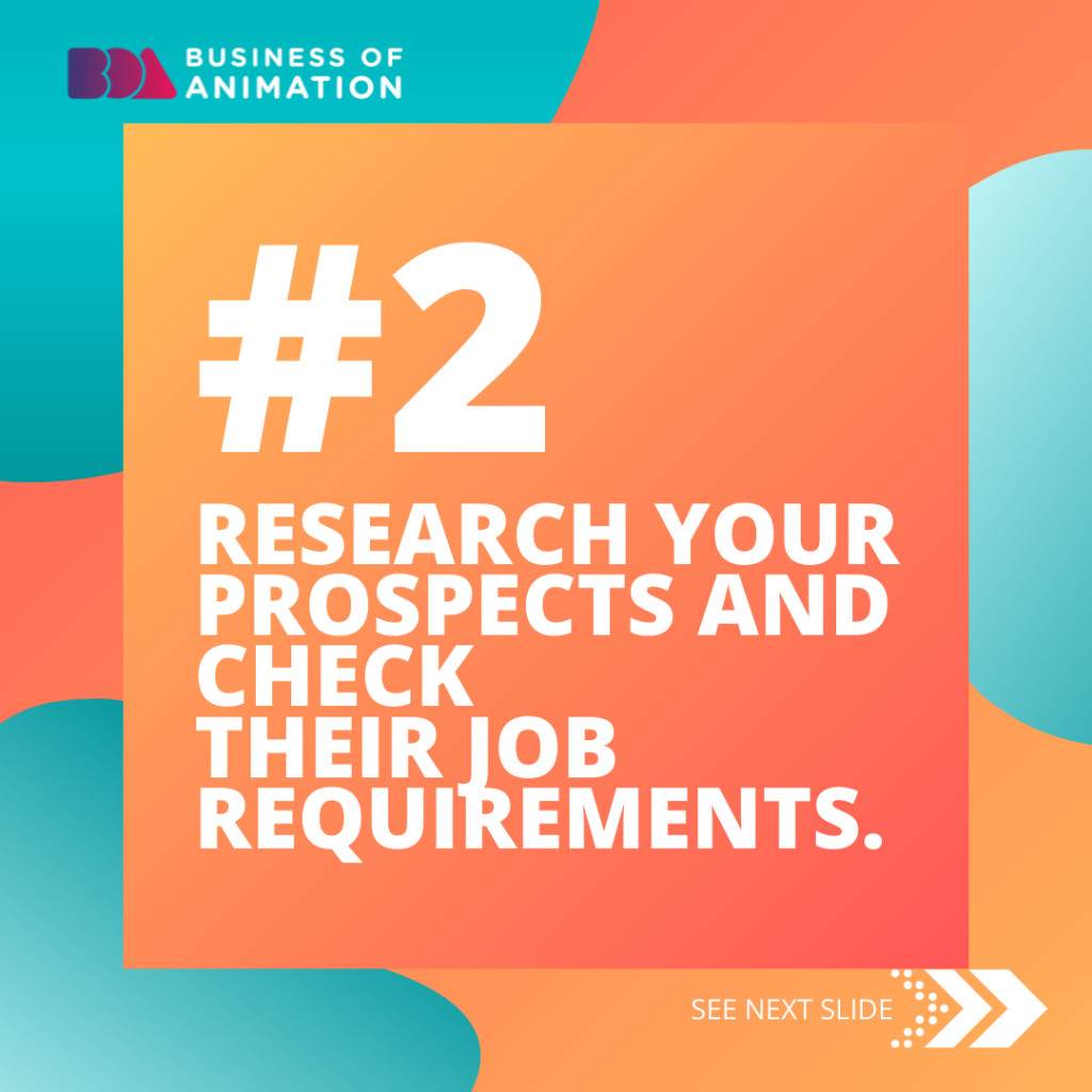 check job requirements for what you're applying for as an aniamtor