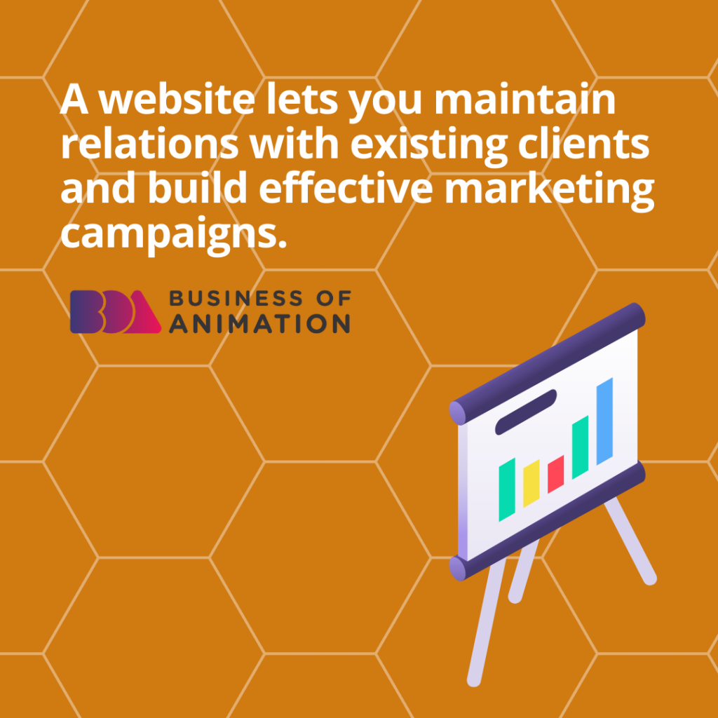build effective marketing campaigns for your animation startup with a website
