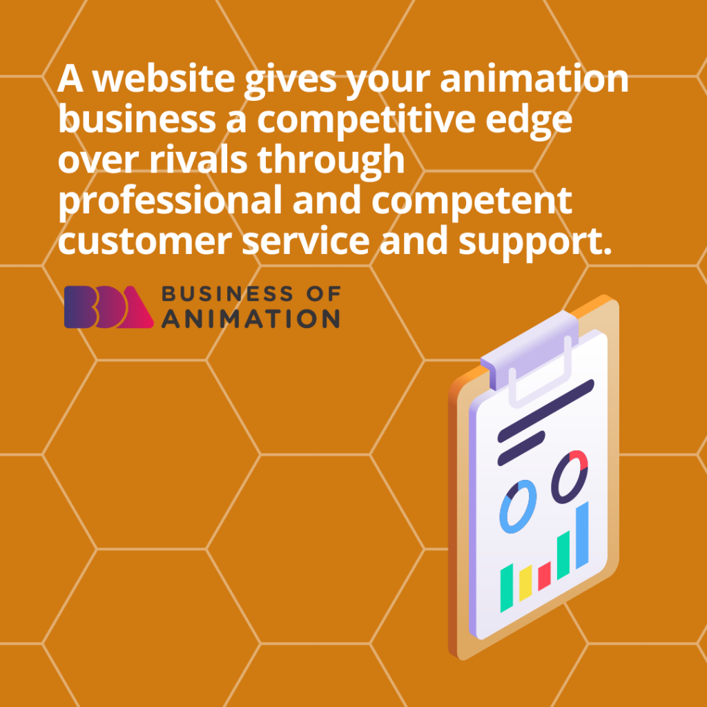 competent support and service if your animation startup gets a website