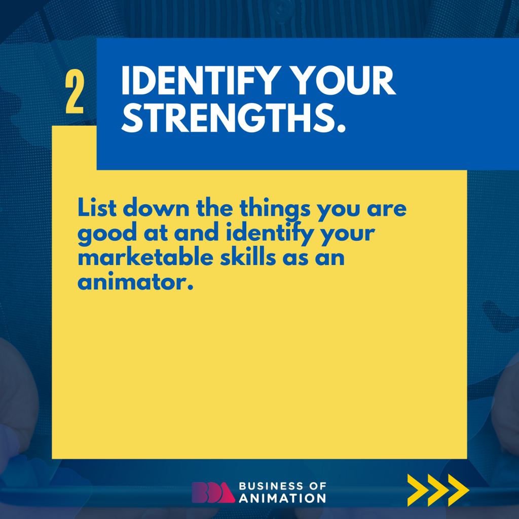 identify your strengths when writing animation vision statements