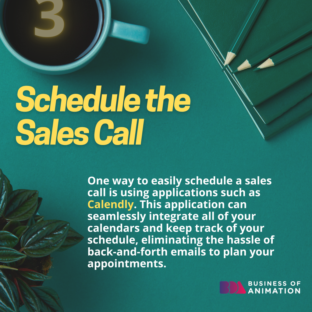 schedule the sales call
