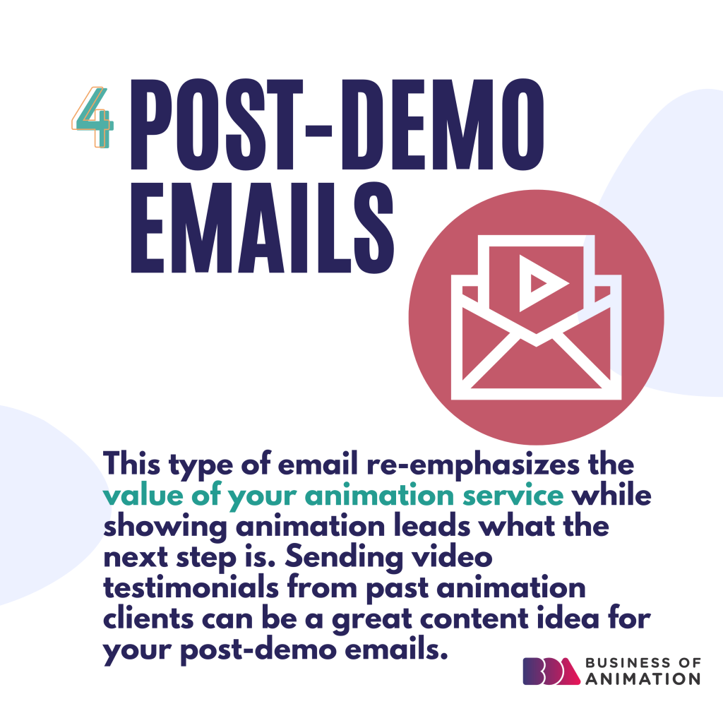 post-demo emails for animation drip campaigns