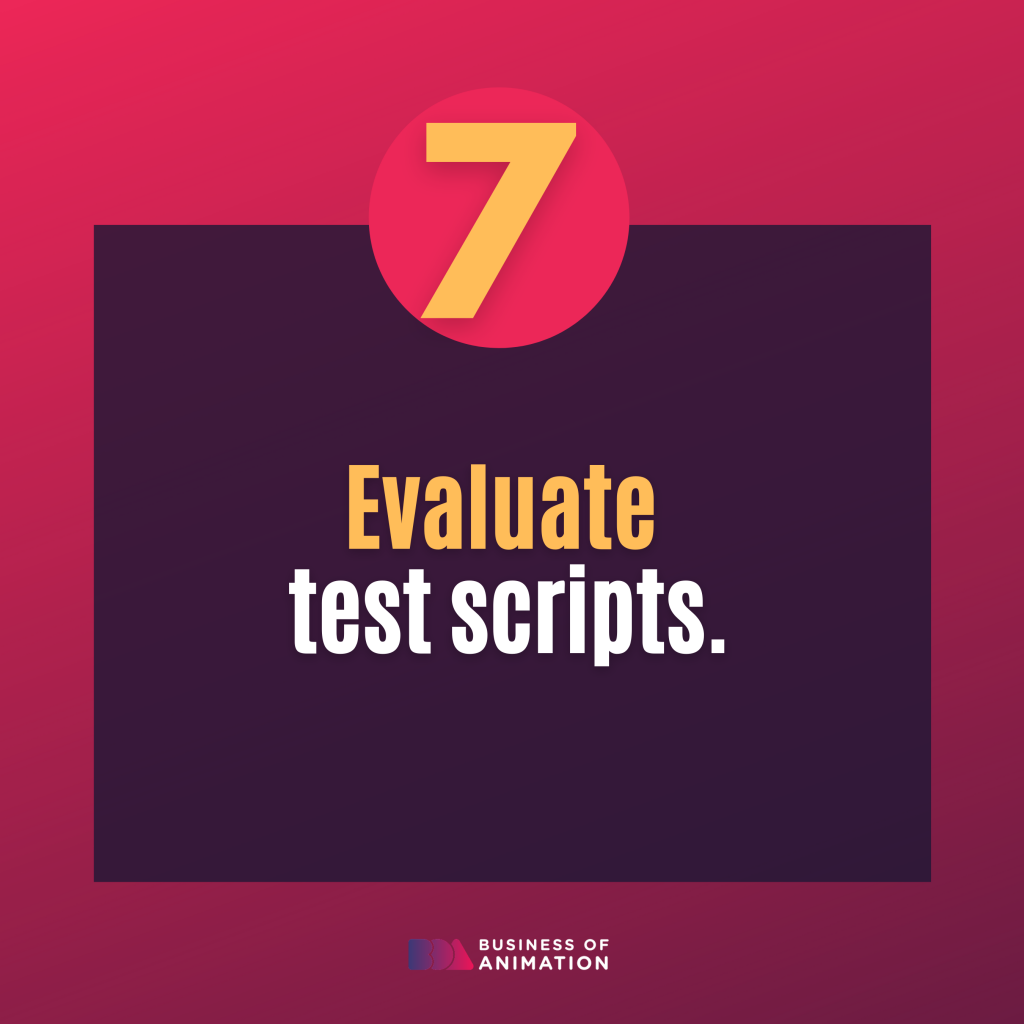 evaluate test scripts