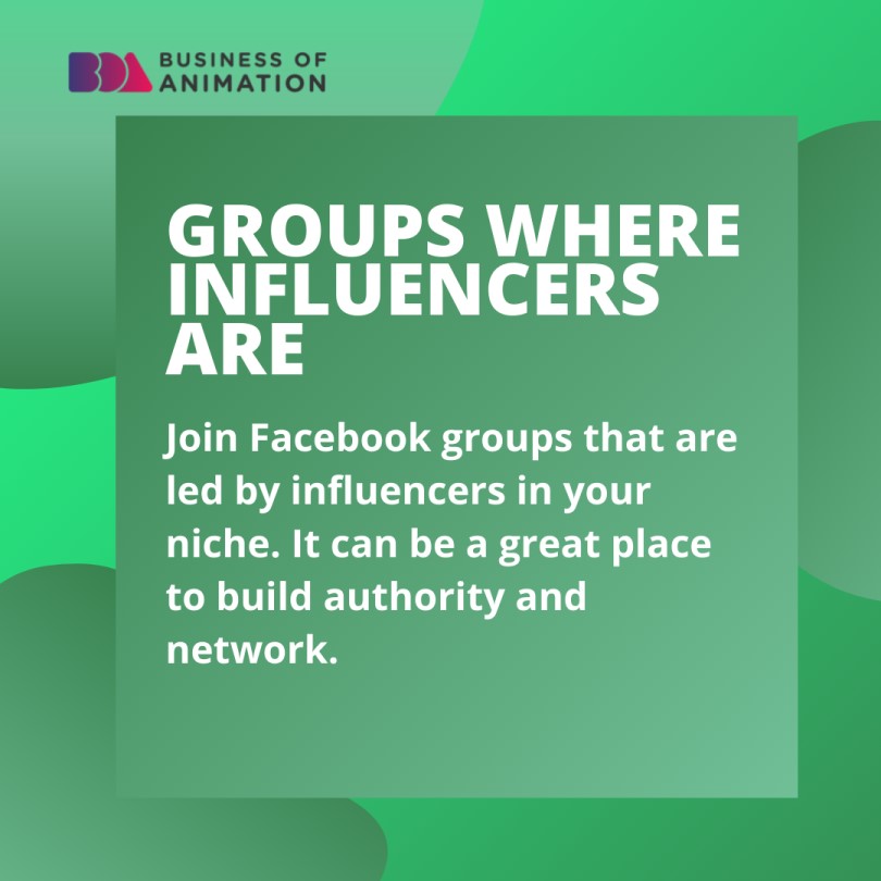 Facebook groups where influencers are