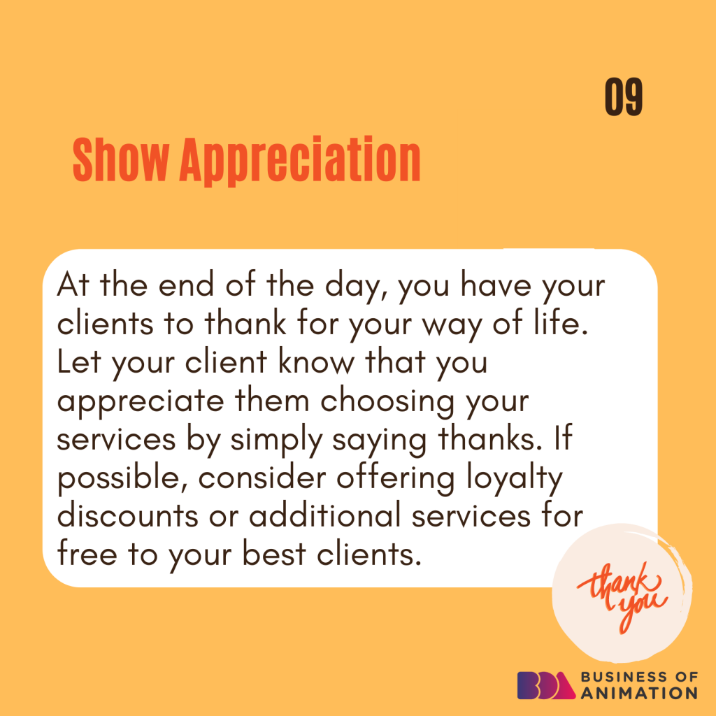 9. Show appreciation
