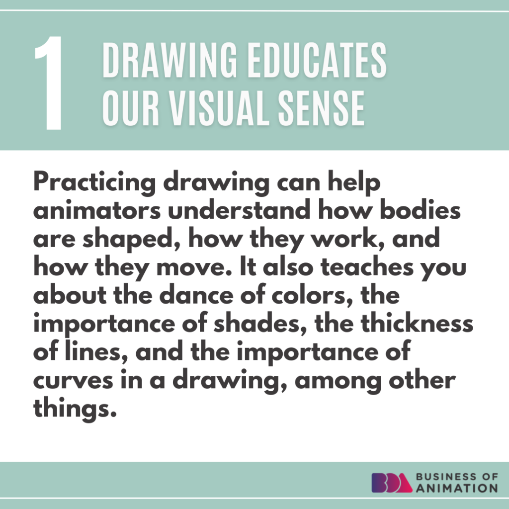 1. Drawing educates our visual sense
