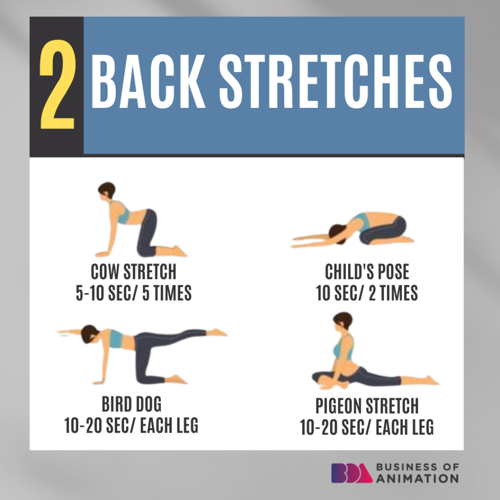 2. Back stretches
