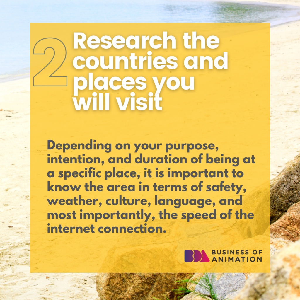 2. Research the countries and places you will visit