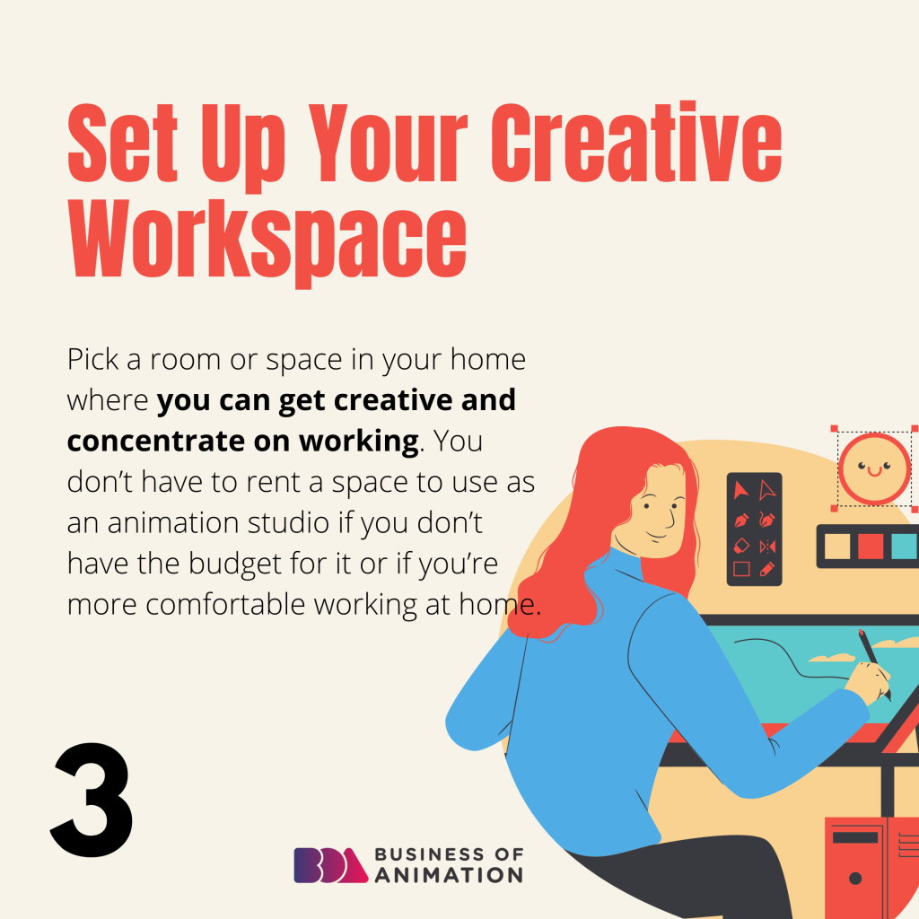 3. Set up your creative workspace
