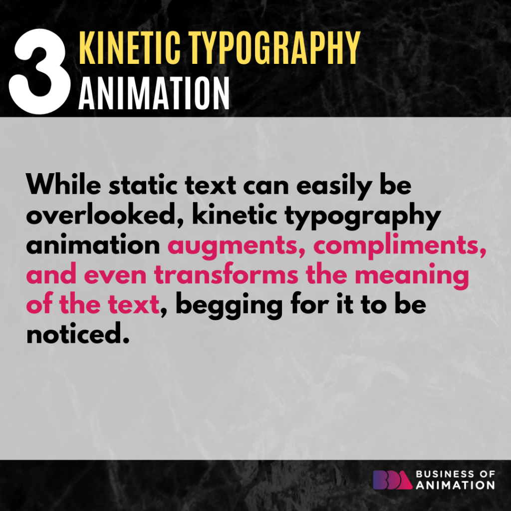 3. Kinetic Typography Animation
