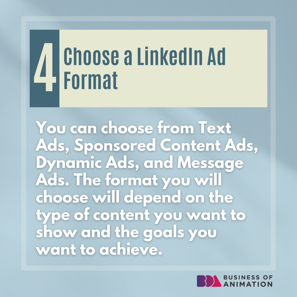 4. Choose a LinkedIn Ad Format