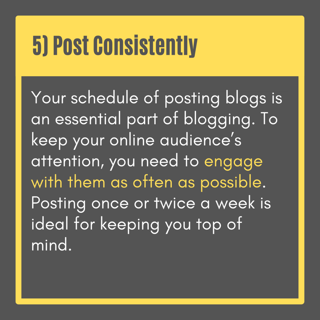 5. Posts consistently