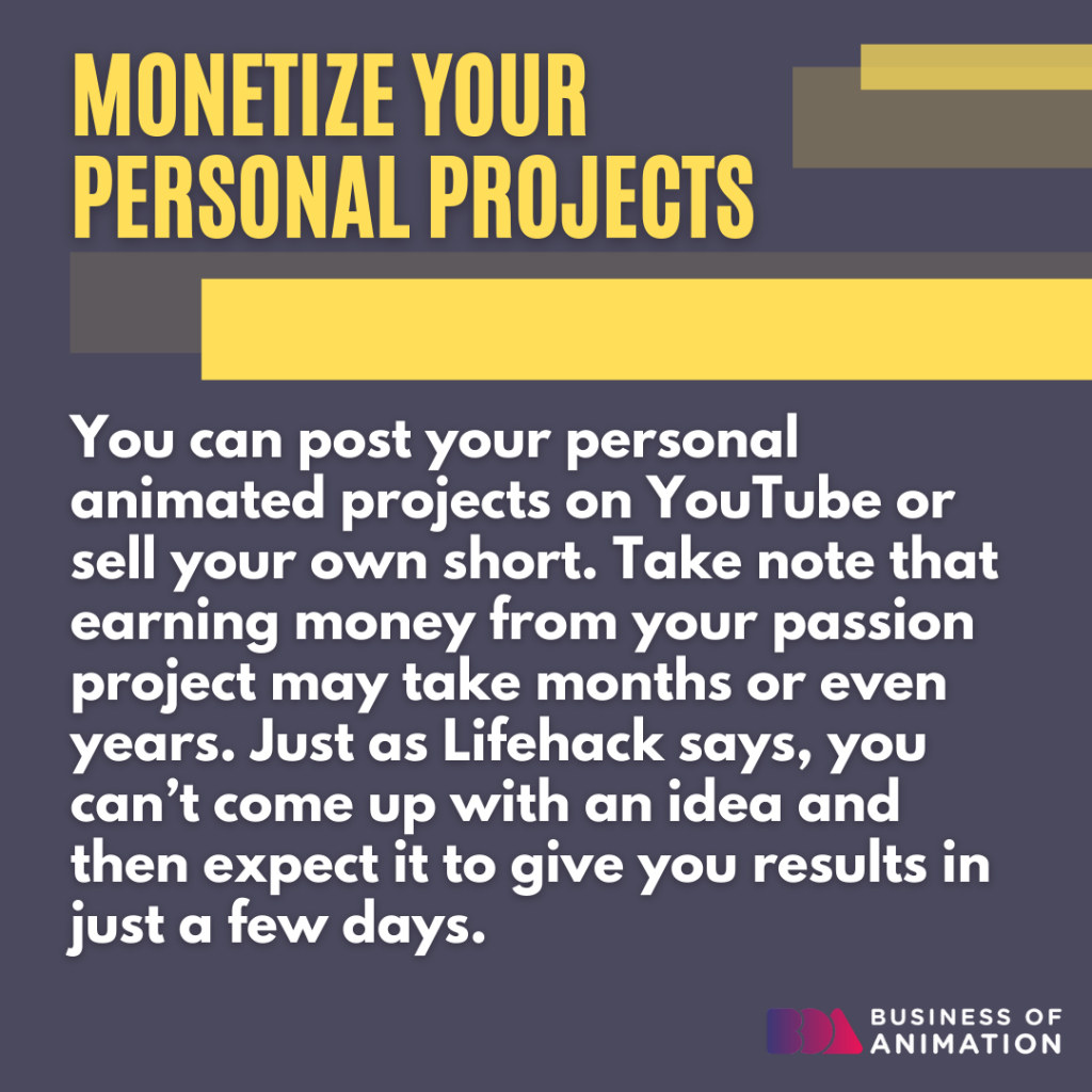 5. Monetize your personal projects
