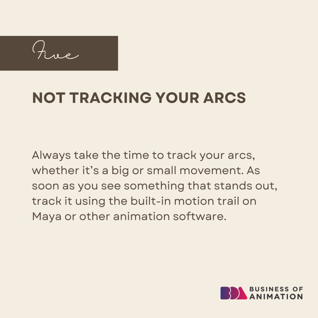 5. Not tracking your arcs