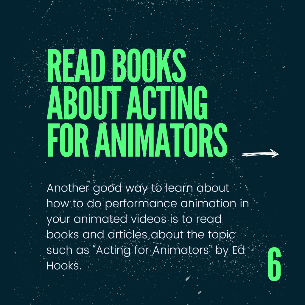 6. Read books about acting for animators