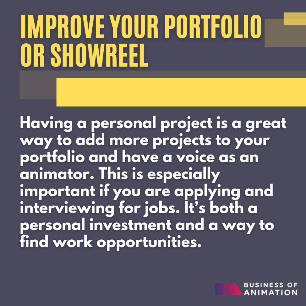 7. Improve your portfolio or showreel