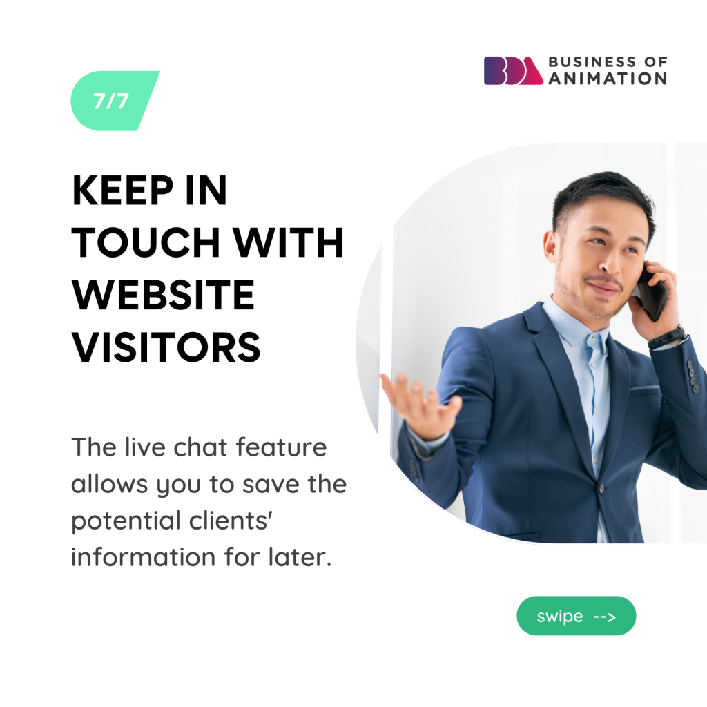 7. Keep in touch with website visitors