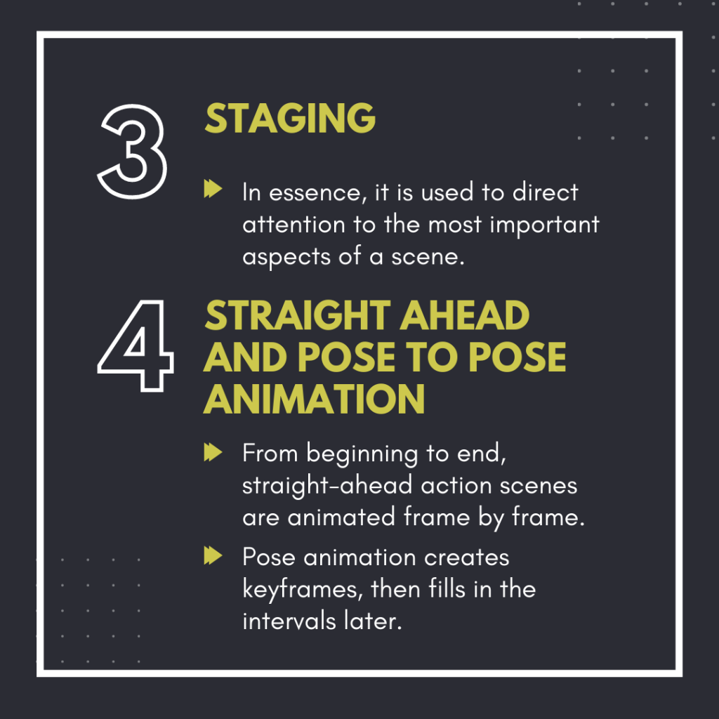 3. Staging
4. Straight Ahead and Pose to Pose Animation