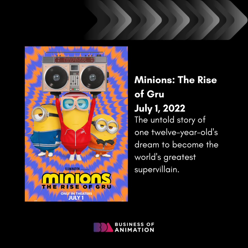  Minions: The Rise of Gru (July 1, 2022)
