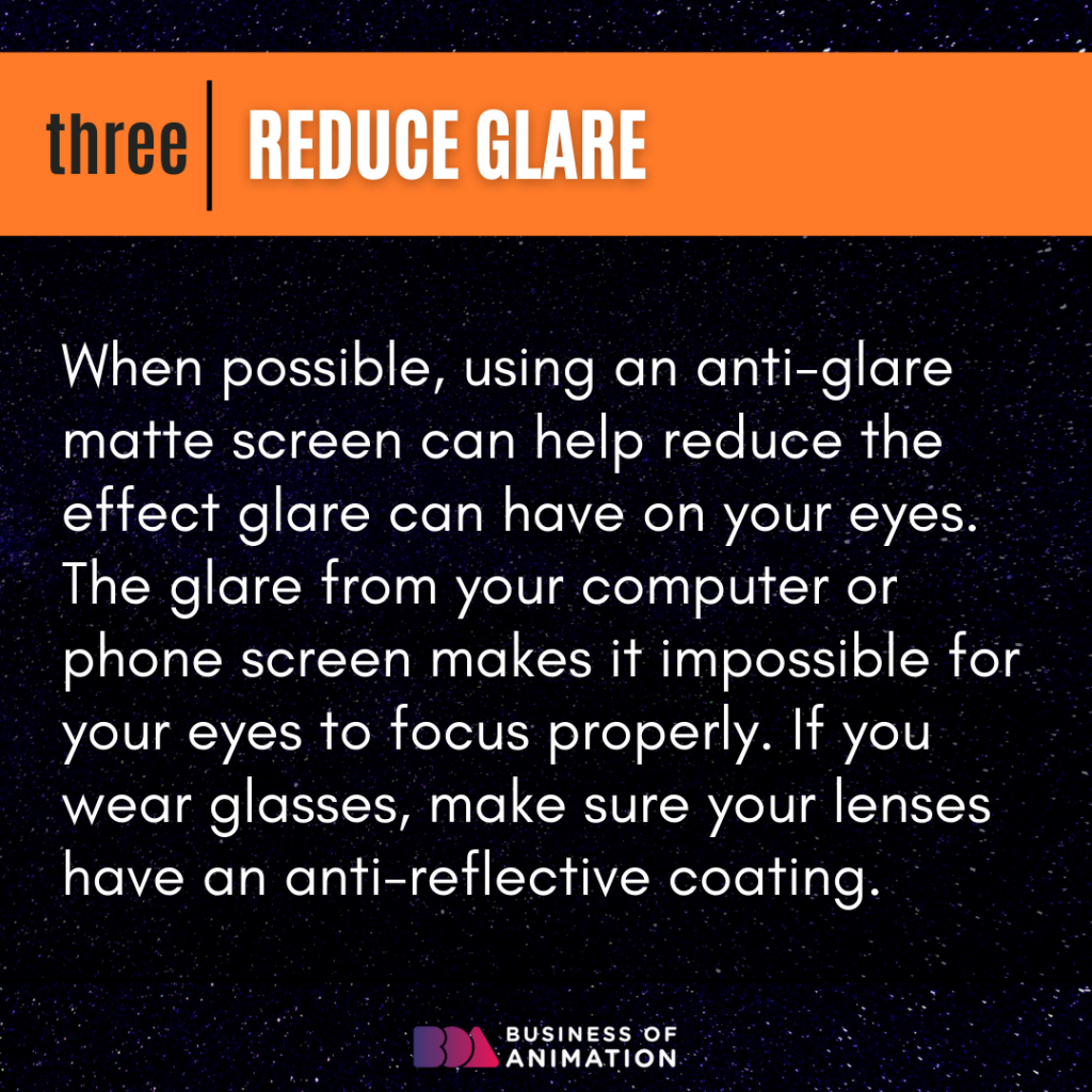 3. Reduce glare