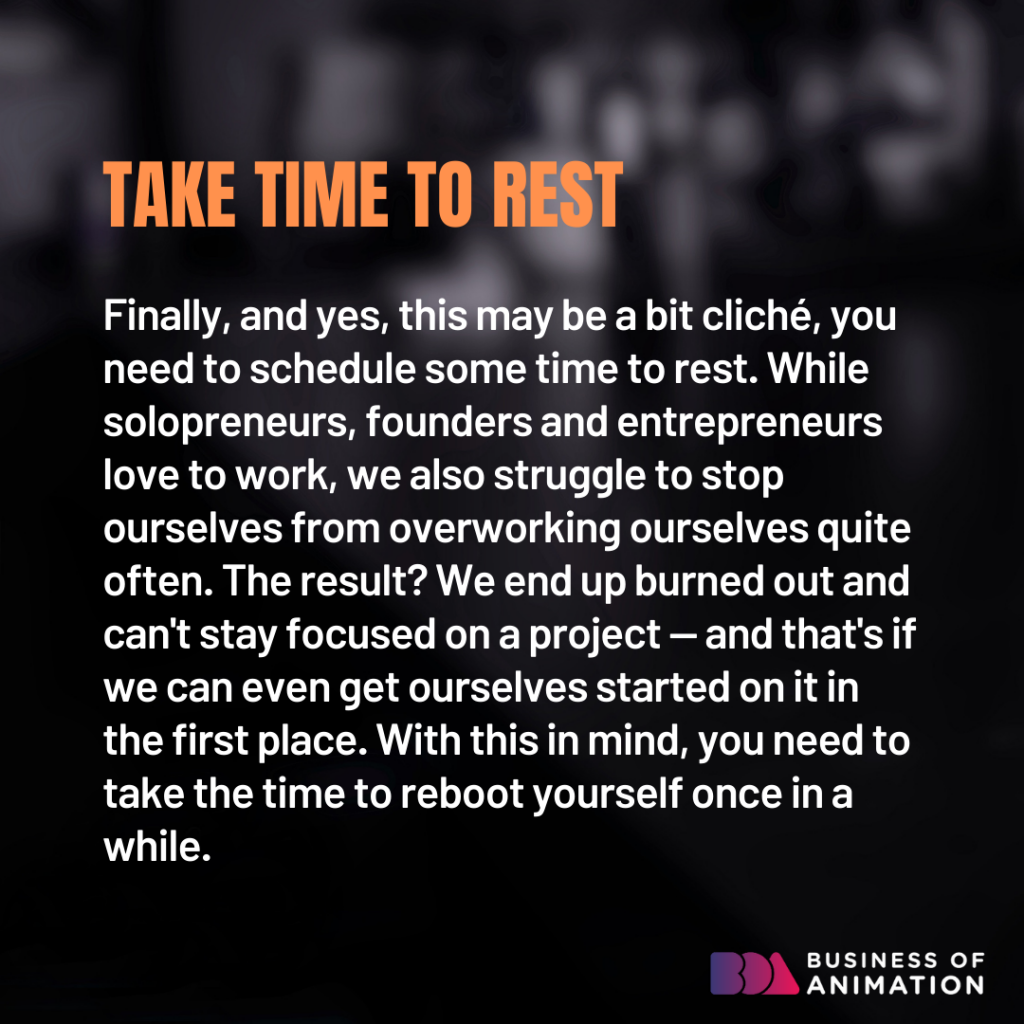 5. Take time to rest