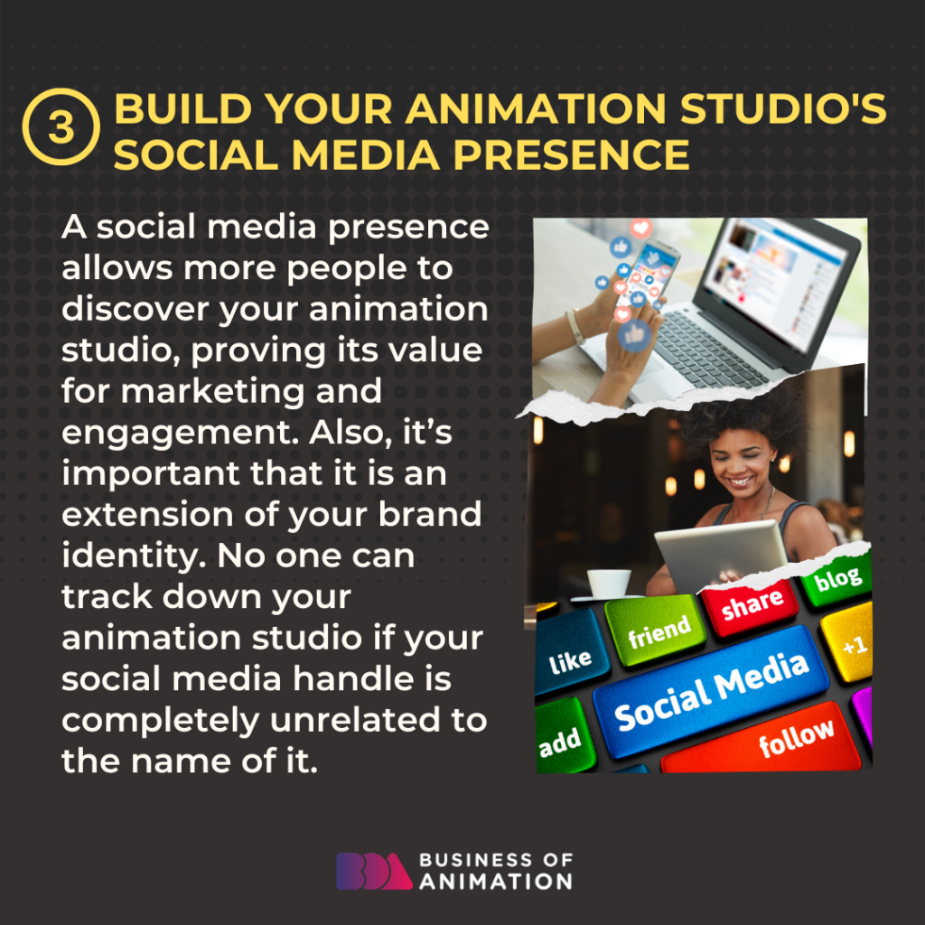 3. Build your animation studio's social media presence