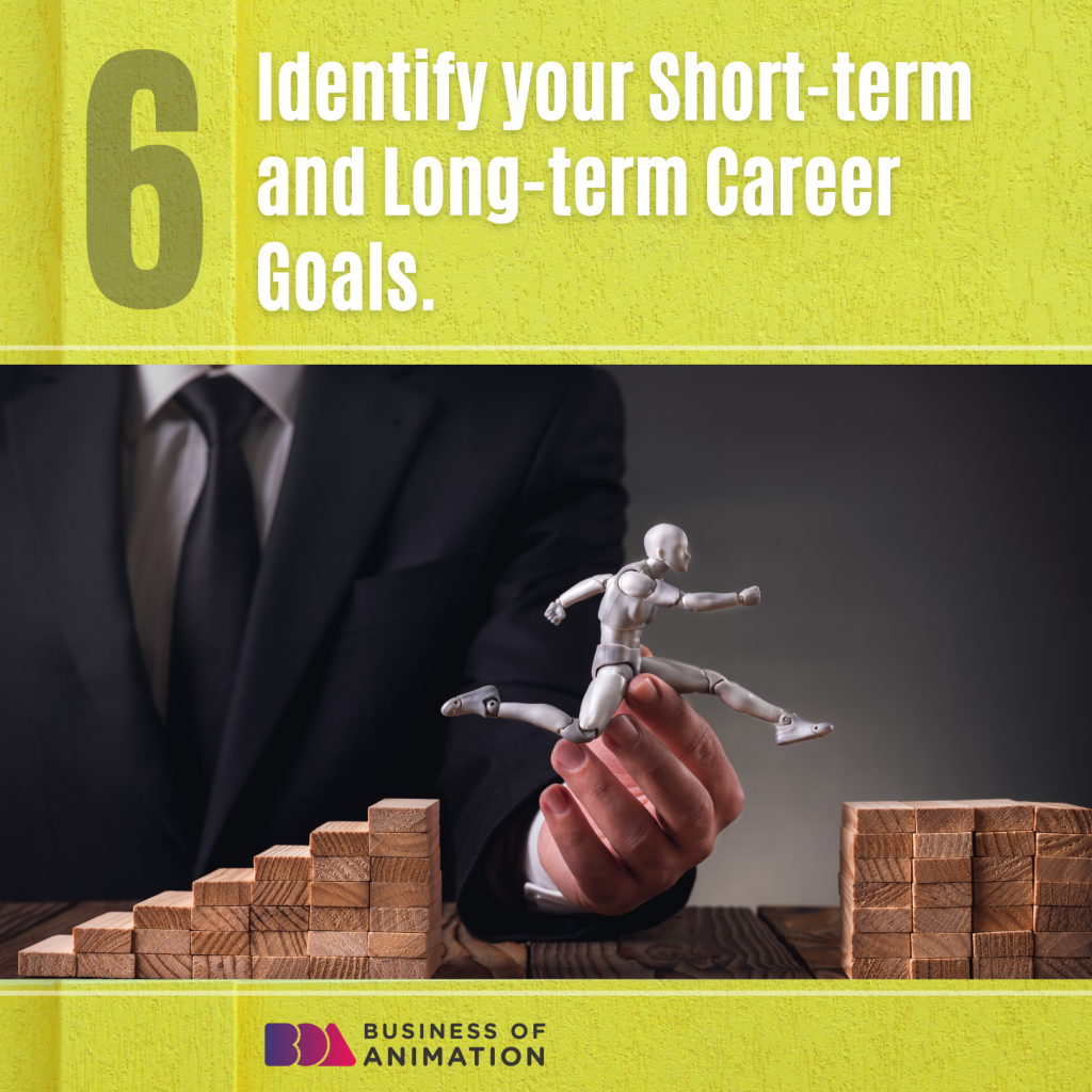 6. Identify your short-term and long-term career goals.