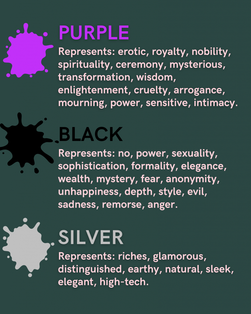 Purple
Black
Silver