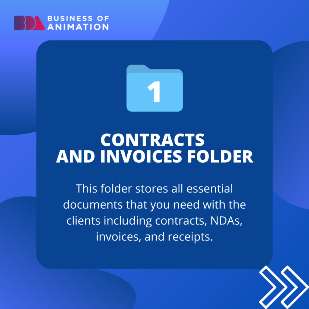 1. Contracts and invoices folder