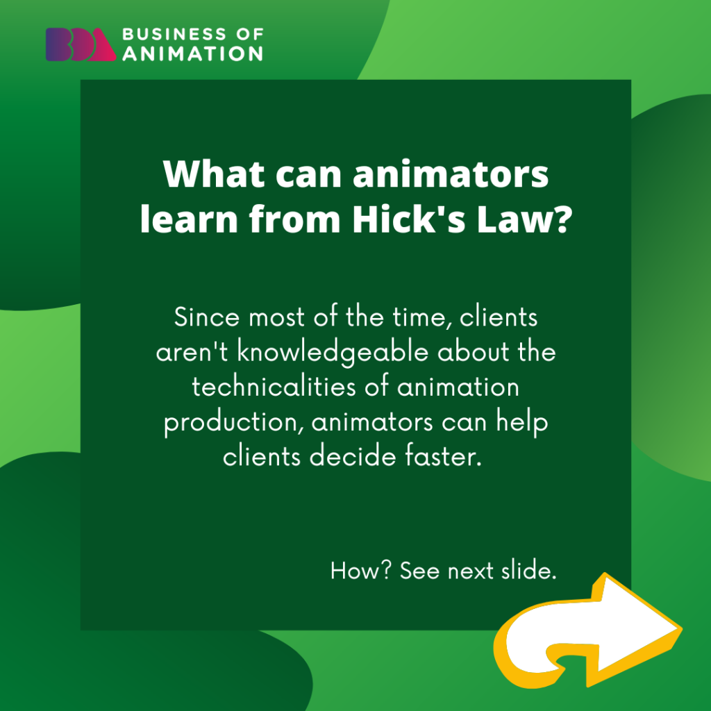 What can animators learn from Hick's Law?