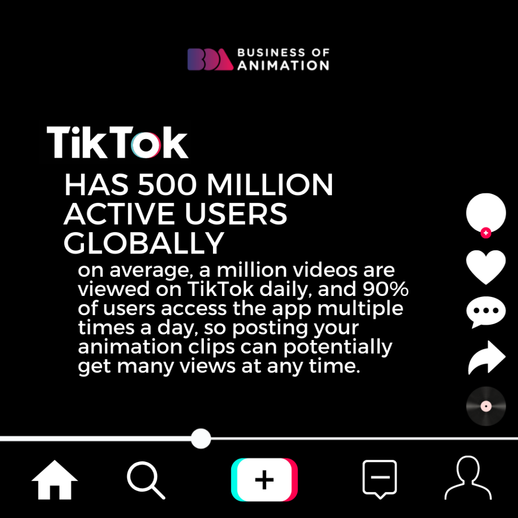 1. TikTok has 500 million active users globally