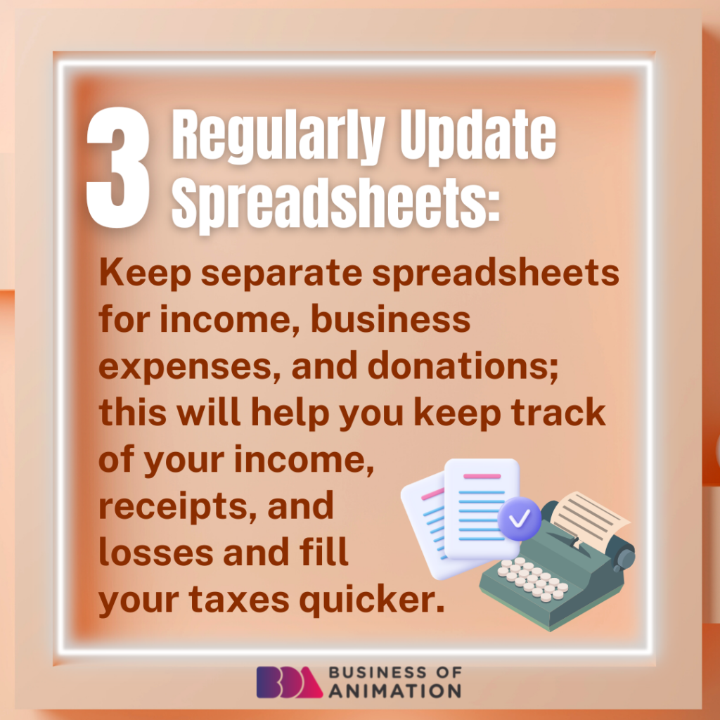 3. Regularly Update Spreadsheets