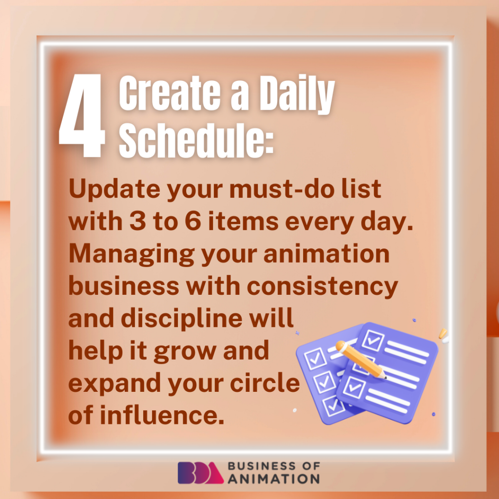 4. Create a Daily Schedule