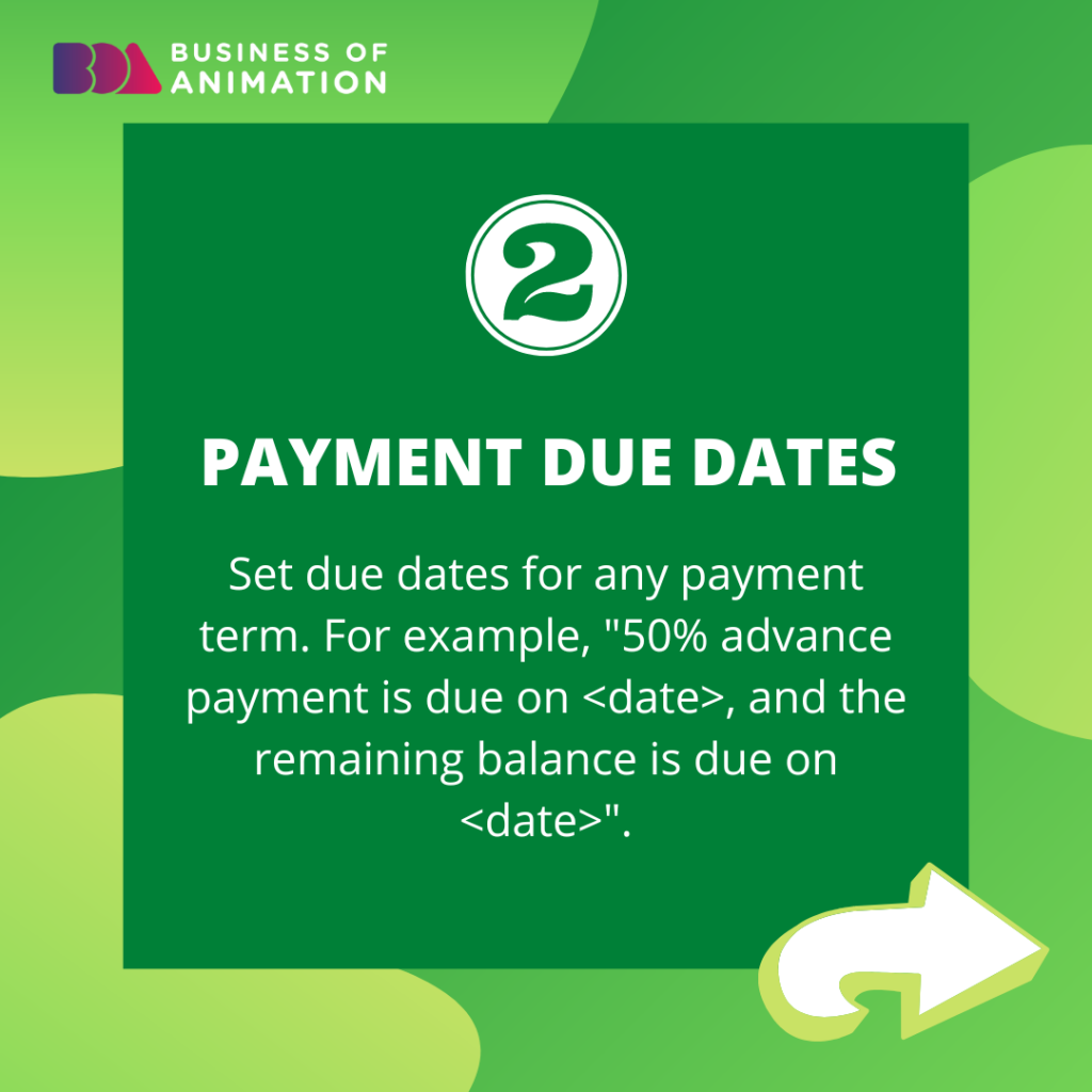 2. Payment Due Dates