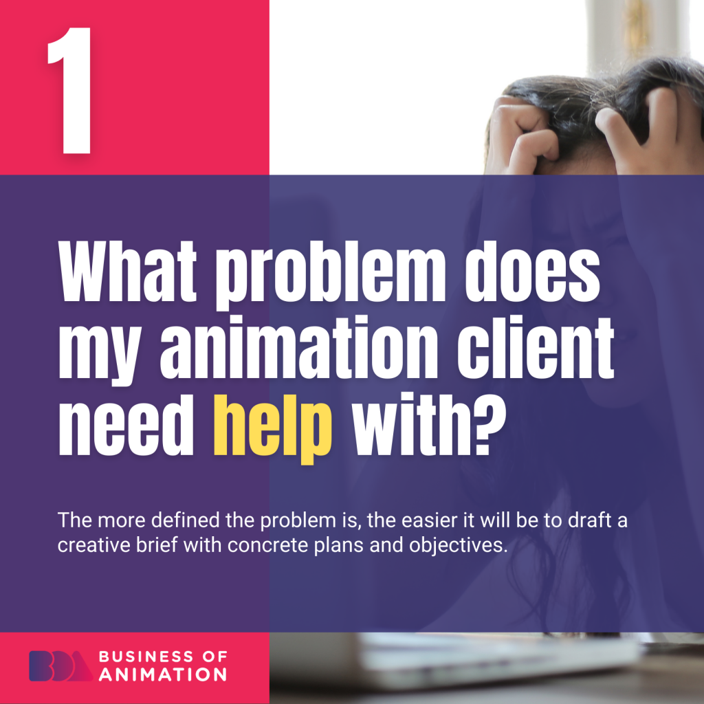 1. What problem does my animation client need help with?