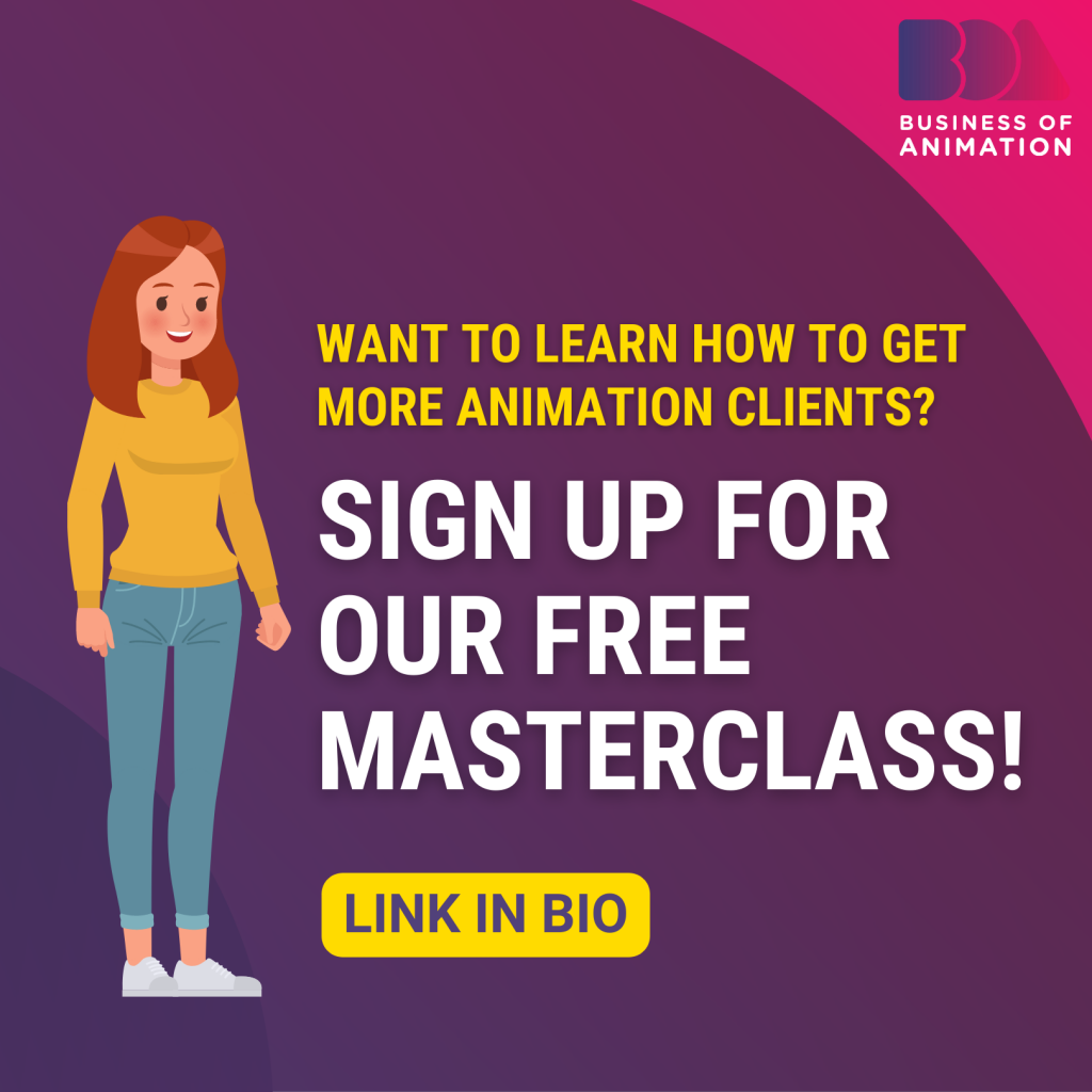 Want to learn how to get more animation clients? Sign up for our free masterclass! Link in bio
