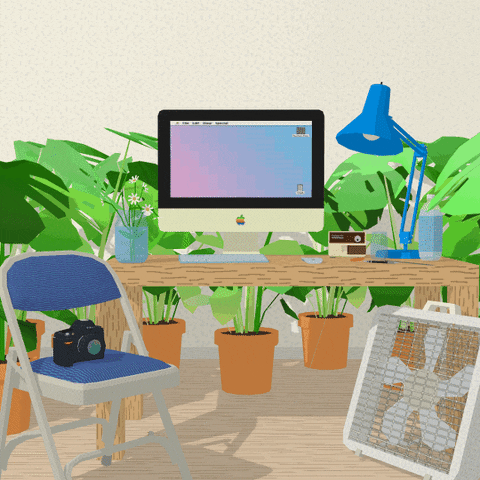 freelance animator's can work from anywhere such as this home office set up