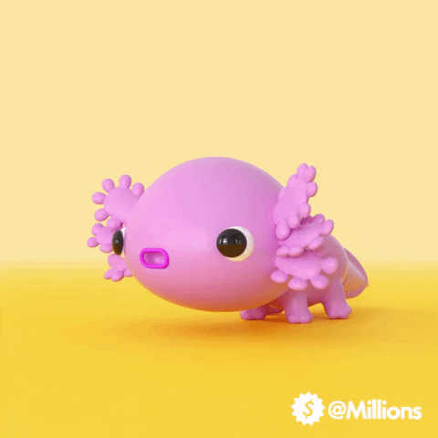 unique styles of animating like this 3d  axolotl that is swelling up like a balloon is another one of the animating tips