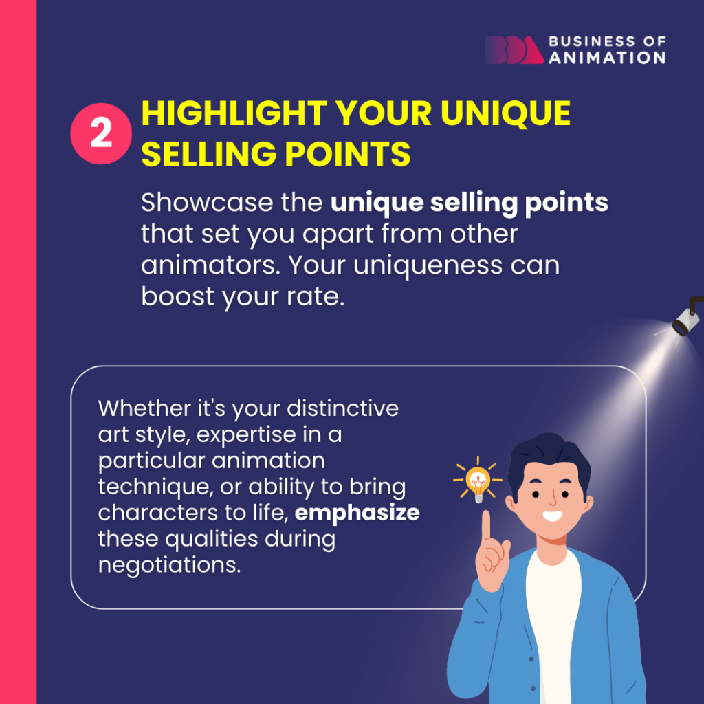 highlight your unique selling points that set you apart