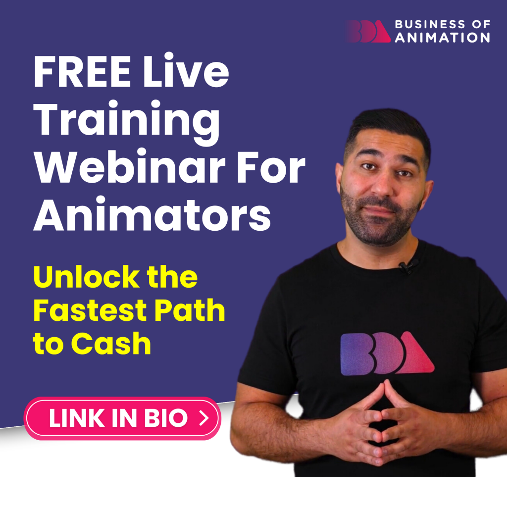 unlock the fastest path to cash with our free live training webinar for animators