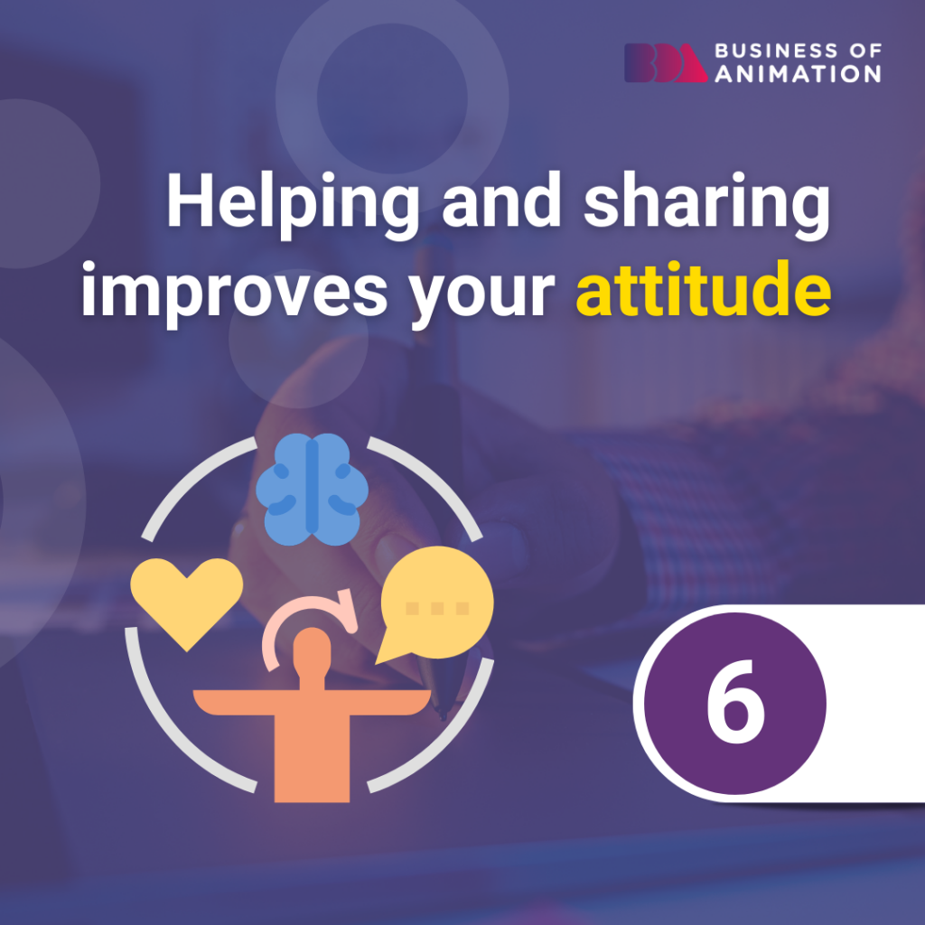 helping and sharing improves your attitude